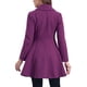 thumbnail image 3 of Abrigo largo de invierno INSPIRE CHIC para mujer, con solapa y doble botonadura, color púrpura oscuro, talla S, 3 of 6
