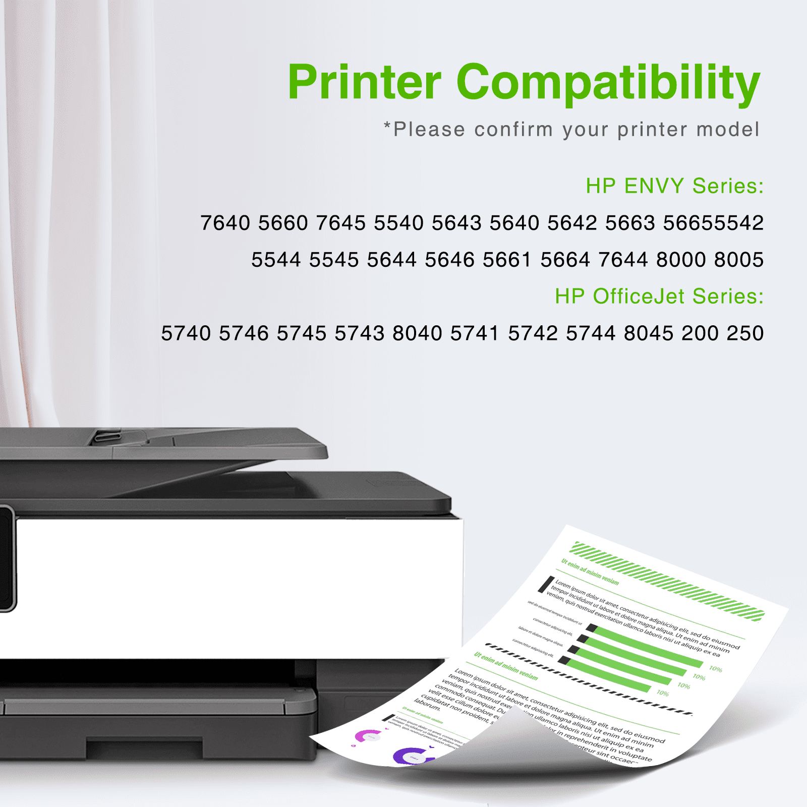 62 Ink Compatible for HP 62 Ink Cartridges for HP Ink 62 Printer Ink (Black, Tri-color)