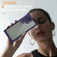 thumbnail image 7 of ELEHOLD for Samsung Galaxy S24 Ultra Hybrid Clear Case,Transparent Clear Metal Lens Frame All-inclusive Lens Protection Metal Button Slim Shockproof Case for Galaxy S24 Ultra,Deeppurple, 7 of 7