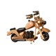 thumbnail image 5 of Modelo de motocicleta de madera, diseño retro, ideal como regalo, coleccionable, escultura de motocicleta. 16CMX3CMX10CM, 5 of 9