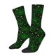 thumbnail image 1 of Fotbe Green Bright Web with Spiders Calcetas Largas con Estampado para Hombre y Mujer – Calcetas de Compresión Transpirables y Elásticas, Viajar y Uso Diario Talla 5-11, 1 of 6
