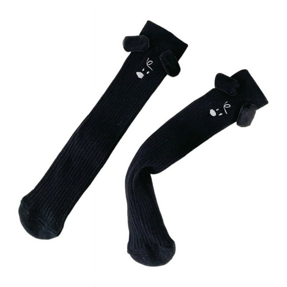 Milue Cute 3D Doll Knee High Socks Cotton Novelty Crew Socks Cartoon Matching Socks