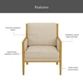 thumbnail image 2 of Better Homes & Gardens Windsor Linen Accent Chair, Light Honey Wood, 2 of 12