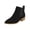 Black, variant on Women's Chelsea Boots Almond Toe Low Block Heel Elastic Side Panel Ankle Booties Slip On Fall Winter Casual Daily Shoes Botines Mujer
