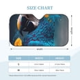 thumbnail image 2 of Kdxio Modern Style Blue Parrot Print Windshield Sun Shade, Foldable Sun Blocker for Car,Truck,SUV Automotive Interior Sun Protection,Reflective Shade for Front Windshield(Small), 2 of 6