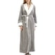 thumbnail image 1 of Mujeres hombres franela larga túnica cálida mantenimiento de baño salón de manga larga casual caminata cálida alta cintura ropa de dormir elástico Elenxs HA011311-08, 1 of 7