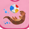 thumbnail image 4 of Inktastic Cute Otter and Beachball Boys or Girls Baby Bib, 4 of 4
