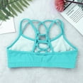 thumbnail image 4 of LiiYii Kids Girls Sports Bra Spaghetti Straps Activewear Vest Crisscross Back Ballet Dancing Tank Tops Mint Green 6, 4 of 7