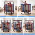 thumbnail image 4 of 55" Toddler Trampoline for Kids with Basketball Hoop, SHINPT Indoor Outdoor Kids Trampoline with Enclosure Net, Basketball, Small Trampoline Gift for Boys Girls, Mini Trampoline for Kids, 4 of 9
