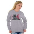 thumbnail image 3 of Breast Cancer Have Hope Pink Ribbon Women Crewneck Sweatshirt Brisco Brands L, 3 of 6