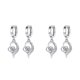 thumbnail image 2 of Sonducket 1 par de pendientes de aro, joyería de compromiso de boda, accesorios de regalo, blanco Type2 NO2, 2 of 6