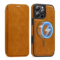Dteck for iPhone 16 Pro Case Wallet with Card Holder, Compatible with MagSafe, PU Leather Flip Folio with RFID Blocking Stand Shockproof Phone Cover 6.3 Inch 2024,Brown
