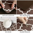 thumbnail image 2 of Kitchen Mat [2 PCS] Cushioned Anti-Fatigue Kitchen Mats and Rugs, Waterproof Non-Slip Kitchen Rug Heavy Duty PVC Ergonomic Comfort Standing Foam Mat for Floor Home, Sink, Laundry,Brown, 2 of 5