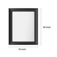 thumbnail image 5 of GODCHAR Framed Tempered Glass Bathroom Vanity Rectangular Mirror 20"x16", Black, 5 of 9