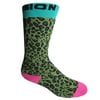 Vision Street Wear 4 Pack Unisex Wildlife Cotton Tube Socks, Black Leopard, L/XL