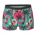thumbnail image 6 of Men's Boxer Briefs, Red Bird palm trees Soft Comfy Mens Underwear Boxer Briefs Breathable With Widen Waist, 6 of 7