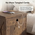 thumbnail image 5 of Homall Farmhouse End Tables Set of 2 with Shelf and Door, Wood Bedside Tables Nightstands for Bedroom Living Room, Light Brown, 5 of 8