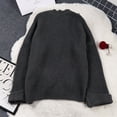 thumbnail image 4 of CaComMARK PI Womens Cardigan Sweaters Button Down Long Sleeve Knit Outerwear Oversized Fashion Chunky Open Front Sweater Gray, 4 of 9