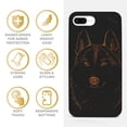 thumbnail image 4 of Case Yard Wooden Case for iPhone-8-Plus Soft TPU Silicone cover Slim Fit Shockproof Wood Protective Phone Cover for Girls Boys Men and Women Supports Wireless Charging Siberian Husky Design, 4 of 7