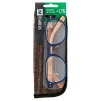M Readers 102 MBlue +1.75 Readers with Case