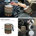 thumbnail image 6 of Jeiento Southwest Aztec 14 PCS Car Accessories Set Car Seat Protector Steering Wheel Cover Seatbelt Strap Pad Trash Can Armrest Cover Pad Cup Coasters Rearview Mirror Cover Handbrake Cover Set, 6 of 7