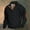 Black, variant on Sweatshirts for Men Vintage Knit Henleys Pullover Sweatshirt Half Button Stand Collar Top with Elbow Patches Long Sleeve Casual Soft Loose Sweatshirt for Fall Winter Looks