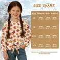 thumbnail image 7 of Xixirimido Fall Maple Leaf Print Girls Casual Tunic Tops Tie-hem Long Sleeve Loose Soft Blouse T-Shirt Cute Graphic Girls Shirts, Size 7-8, 7 of 7