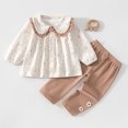thumbnail image 2 of QGJZVUNL Infants Baby Girl Clothes Floral Long Sleeve Dress Tops and Elastic Waisted Jogger Pants 2Pcs Outfits Set Size 18-24Months, 2 of 4