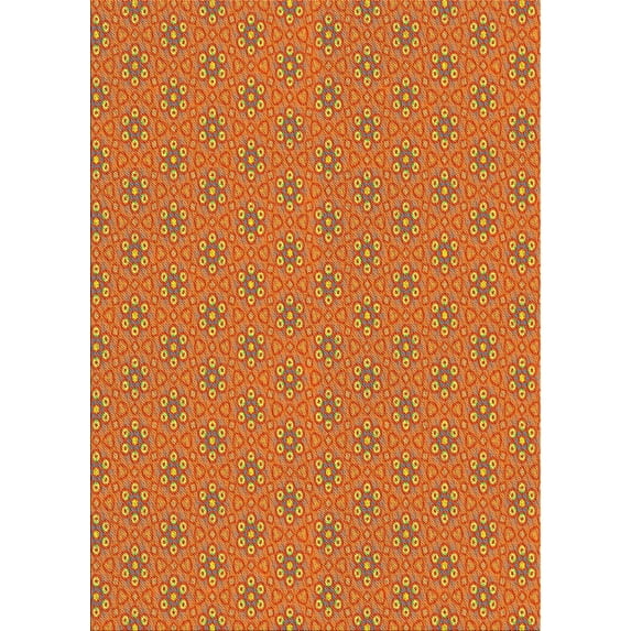 Ahgly Company Indoor Rectangle Patterned Yellow Novelty Area Rugs, 5' x 8'