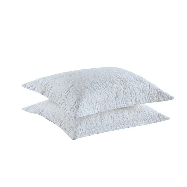 MarCielo 2 fundas de almohada acolchadas de microfibra, fundas de almohada suaves con cierre de sobre, tamaño estándar (crema)
