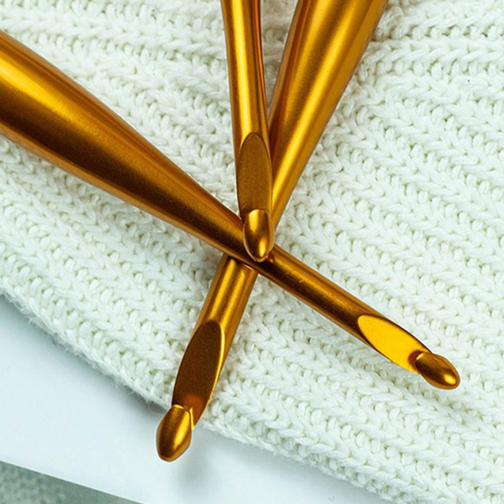 Giaone Alumina Detachable Crochet Hook Set Ergonomic Wood Handle Multiple Sizes Portable Storage Case