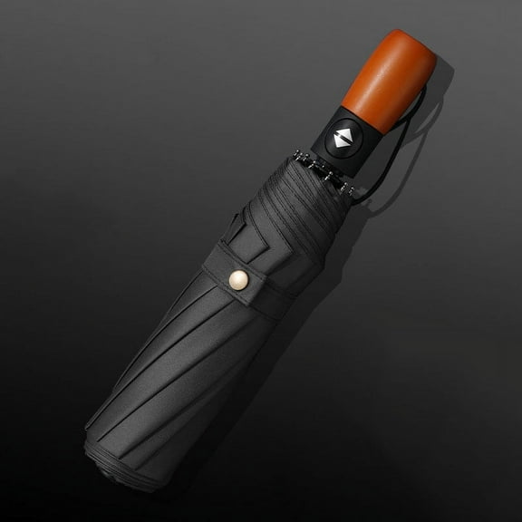 Portable UV Protection Sunshade Sunshade Rainproof Windproof Men's Women's Adult Folding Umbrella Black