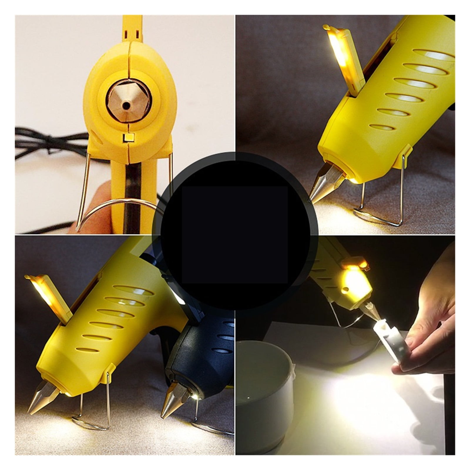 60W-100W Hot Melt Glue Gun Adjustable Thermo Gluegun Repair Heat Tools Industrial Electric Silicone Guns With Light