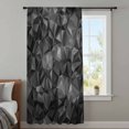 thumbnail image 3 of Black Geometric Sheer Curtains 84 Inches Long, Contemporary Minimalism Abstract Pattern Light Filering Curtains, Breathable Simi Curtain Privacy Drapes for Living Room Bedroom Window Treatment, 3 of 9