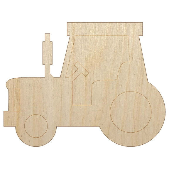 Tractor Farm Vehicle Wood Shape Unfinished Piece Cutout Craft DIY Projects - 4.70 Inch Size - 1/8 Inch Thick