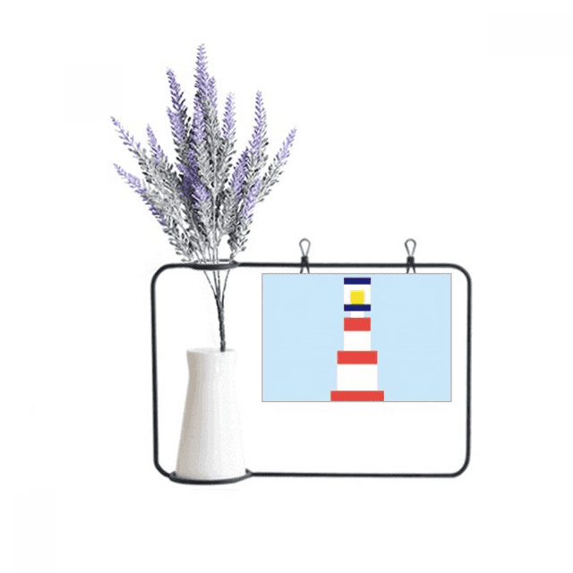 Summer Sail Tower Pixel Art Deco Fashion Artificial Lavender Flower Vase Bottle Card