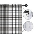 thumbnail image 4 of Blackout Kids Curtains,Black Gray and White Checkered Pattern Childrens Insulated Curtains Set Of 2,Bedroom Essentials,Toddler Room Decor 52"x84", 4 of 5