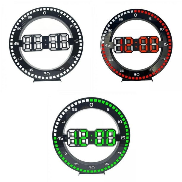 Reloj de Pared Digital LED Reloj Electrónico de 12/24 tiempo tiempo de tiempo de tiempo de Relojes de Números Grandes