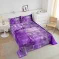thumbnail image 3 of Erosebridal Purple Tie Dye Bedding Sets Twin with Comforter, Contemporary Oil Painting Duvet Insert, Gradient Room Decor, Reversible 2 Pieces, 3 of 7