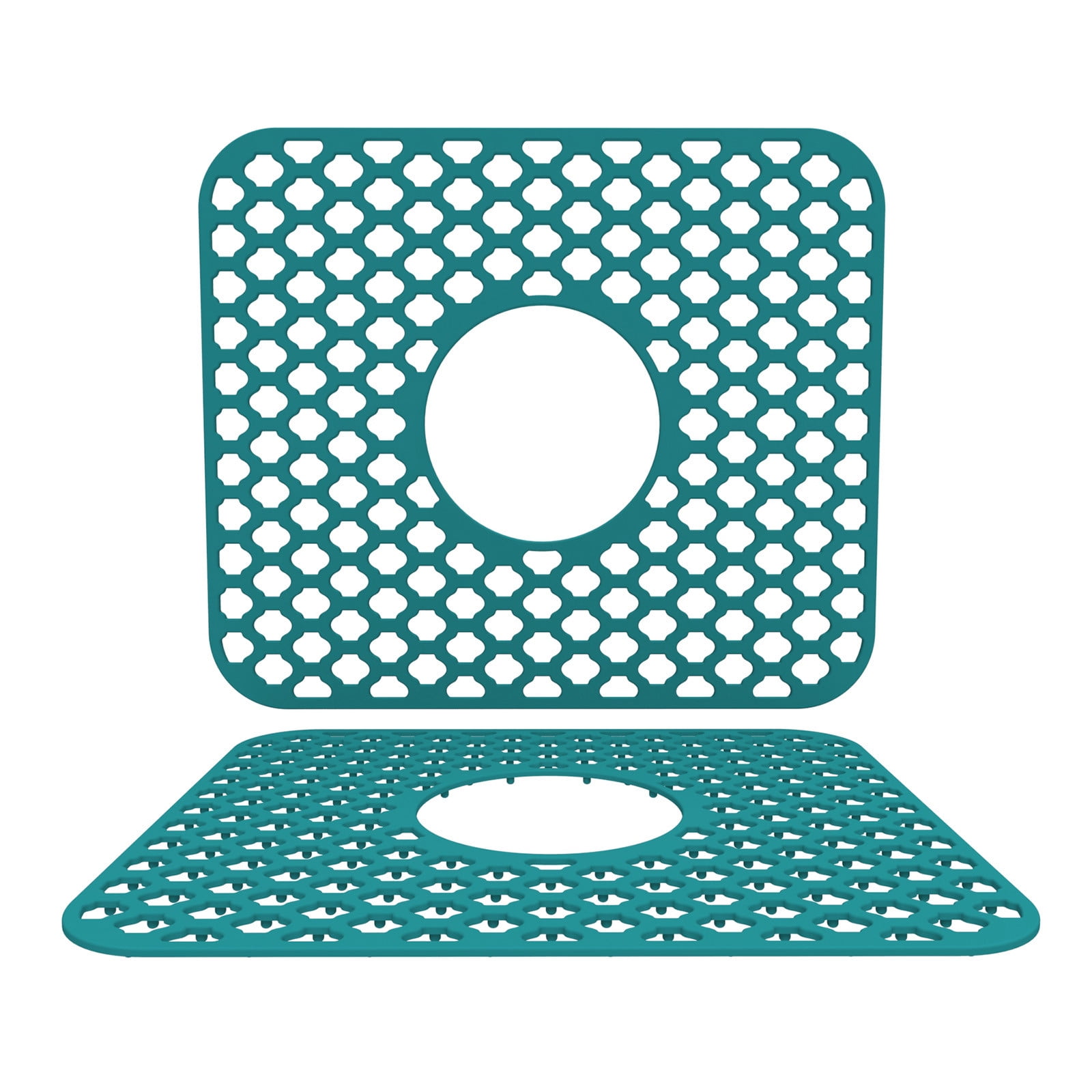 Iuhan Sink Mat, Silicone Sink Protector Mat Non-Slip Folding Drainage Mat, Kitchen Sink Liner Accessory for Stainless Steel Porcelain Sink Bottom
