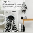 thumbnail image 5 of 18-Piece Microfiber Bath Towels Set - 6 Bath Sheet, 6 Hand Towels, 6 Washcloths, Soft, Highly Absorbent Bathroom Towel, Quick Dry & Less Lint Shower towel for Bathroom, Hotel, Spa, Dorm-Black White, 5 of 7