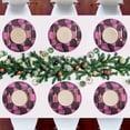 thumbnail image 7 of Ryvnso Pink Checkered Grid Art Pattern Round Plate Mats Dining Table Placemat Set of 4 for Holiday Decoration, 7 of 7
