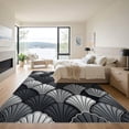 thumbnail image 3 of ODIKA 8'x10' Machine Washable Non-Slip Area Rug, Geometric Black High Traffic Rug, Gray, 992206, 3 of 7