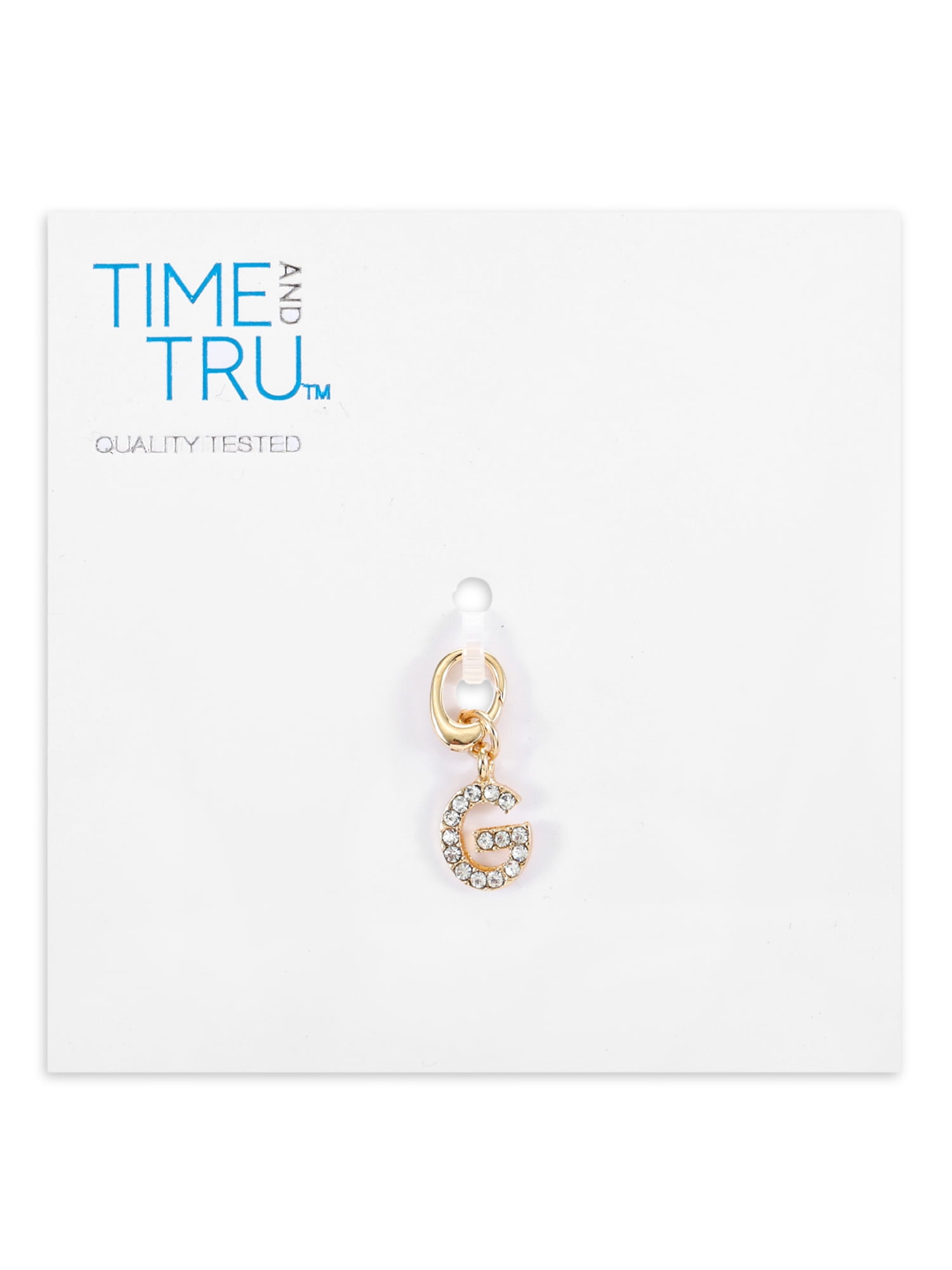 Time and Tru Women's Goldtone Initial Letter Charm, 1 Piece