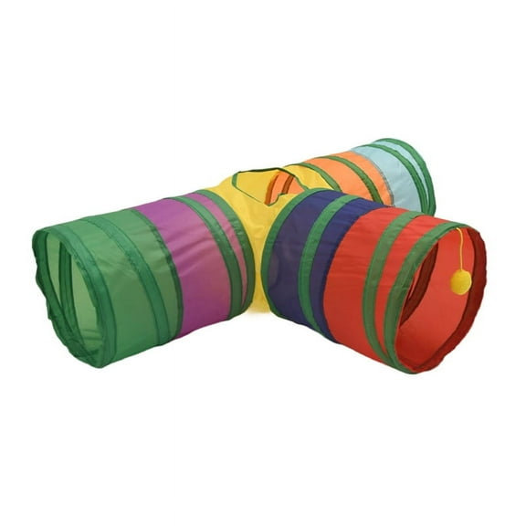 Bunny Tunnels & Tubes 3 Way Bunny Hideout Small Animal Activity Tunnel Toys for Dwarf xc8083