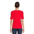 thumbnail image 4 of Time And Tru Women's Elbow Sleeve T-Shirt, 4 of 5