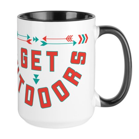 

CafePress - Get Outdoors - 15 oz Ceramic Large Mug