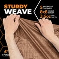 thumbnail image 5 of Multipurpose Protective Cover Brown Poly Tarp 12' x 12' - Durable, Water Resistant, Weather Resistant - 5 Mil Thick Polyethylene - by Xpose Safety, 5 of 8