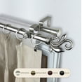 thumbnail image 4 of Pisces 13/16" Double Bay Window curtain rod Adjustable 20"-36", 38"-72" - Satin Nickel,(ABay-74-5D), 4 of 4