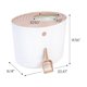 thumbnail image 2 of Gran arenero para gatos con entrada superior y pala, elegante caja redonda para gatos, arenero para gatitos, Blanco/Beige, 2 of 7
